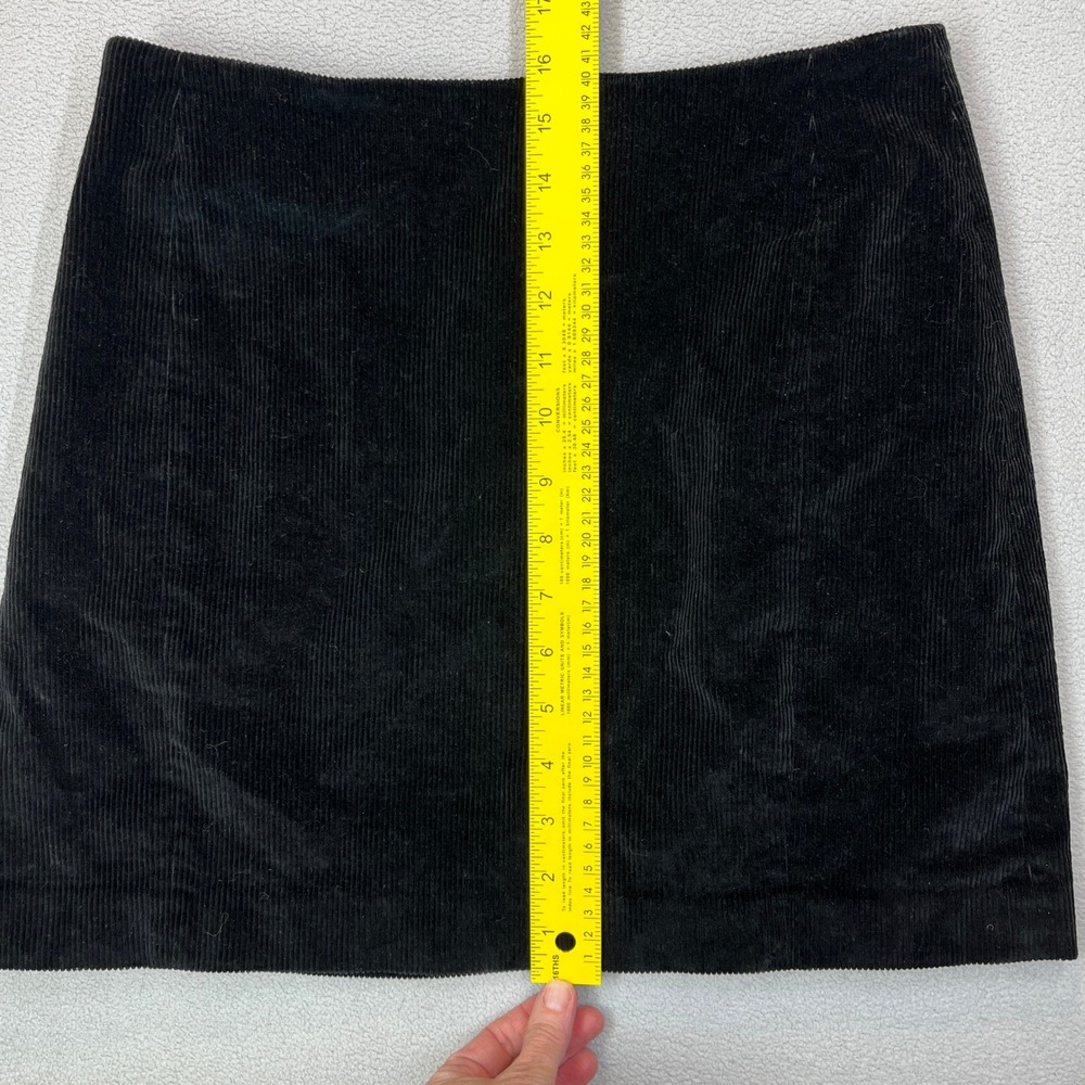 Sunday Best Black Corduroy Mini Skirt A-Line High Waisted Size 6 Y2K - Picture 6 of 9